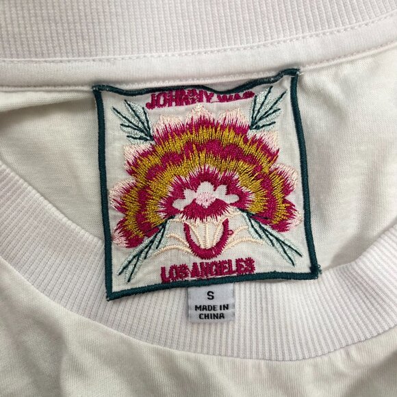 NWOT Johnny Was Flore Floral White Cotton Tee Long Sleeve T-Shirt Size S - Picture 8 of 11